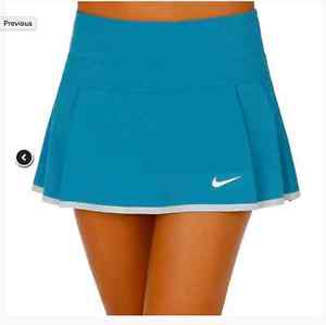 NWT NIKE Maria Sharapova Blue Pleated Tennis Sexy Sport Dri fit Skirt Skort L