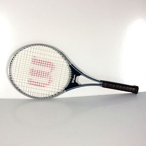 Vintage Wilson Extra II Midsize Aluminum Tennis Racket W/ Cover 4 3/8 Grip Good