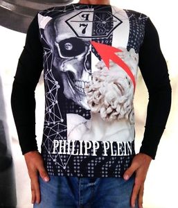 New Philipp Plein Winter Men's Pullover Fashion T-Shirt Size:M Men's Clothing