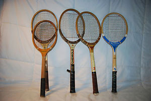 VINTAGE LOT OF ASSORTED TENNIS RAQUETS RODDY, CHEMOLD, SPAULDING & YOUNG STAR