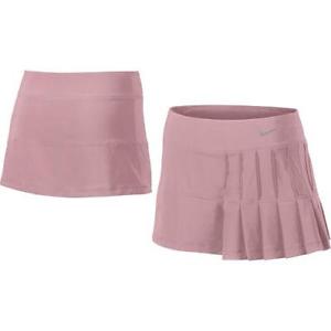 Nike DriFit Pintuck Tennis Pleated Skirt Ball Short to hold balls Pink Glaze L
