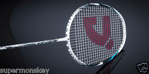 JNICE VS77 NANO CARBON BADMINTON RACKET 6U LIGHT 74G STRING STRUNG RACQUET