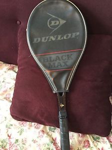 DUNLOP Tennis Racket and Cover Black Max Granite