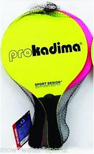 Pro Kadima Paddle Ball Set Neon Yellow & Neon Pink Dry Branch 784672973519