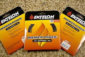 Ektelon PREMIER POWER Racquetball STRING 18 GAUGE BLACK / 3 SETS