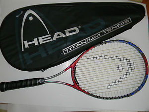 HEAD Ti.CONQUEST TENNIS RACQUET-TITANIUM TECH SUPERSIZE - 4-3/8 W/CASE