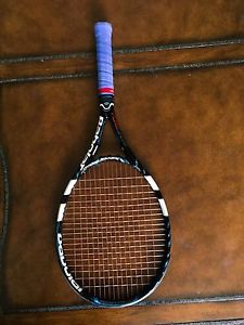 Babolat Pure Drive 2013 Model 100 head 4 3/8 grip Tennis Racquet strung Luxilon