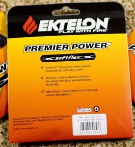 Ektelon PREMIER POWER Racquetball STRING 16 GAUGE BLACK/ ONE SET ONLY