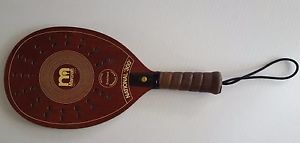 Marcraft National '300' Paddleball Racquet Pickleball Leather Grip USA Made VTG