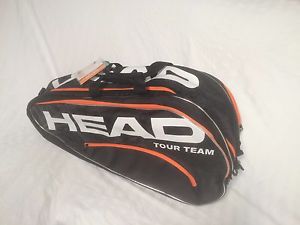HEAD TOUR TEAM COMBI tennis racquet bag -6 rackets - Black