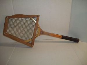 Vintage Pinguin Golden Bear  Made In Holland Tennis Racquet with press !