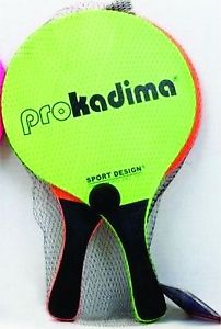 Pro Kadima Paddle Ball Set Neon Green & Neon Orange Dry Branch 784672973496