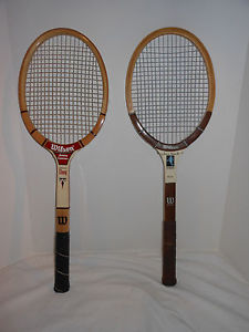 2 Vintage Wilson Chris Evert and Jimmy Connors Tennis Rackets