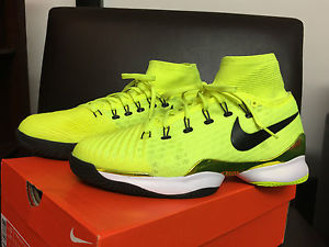 NIKE NIKECOURT AIR ZOOM ULTRAFLY TENNIS SHOES - SIZE 10 - HARDCOURT - VOLT