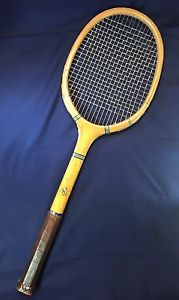Vintage Handmade Wood Tennis Racquet Lugard Pulham Wembly England