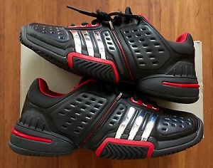 NEW Adidas Tennis BARRICADE 6 MURRAY Limited Edition Shoes! BLACK/SILVER/RED! 10