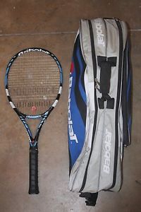 Babolat Pure Drive Carbon Woofer Black Blue 100 Sq In 4 3/8 Tennis Racquet