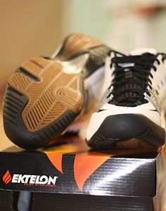 EKTELON RACQUETBALL SHOES T22 MID WHITE / SILVER / BLACK  MENS SIZE 7.5