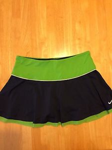Nike Dri Fit Medium Tennis Skirt Navy Blue Green