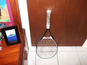 Wilson Black Whisper Tennis Racket 110 Oversize Vtg Rare OS Racquet Grip 4 3/8