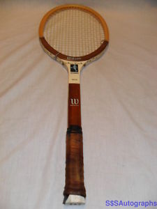 VINTAGE CHRIS EVERT 1970s AUTOGRAPH MODEL WILSON WOODEN TENNIS RACQUET RACKET