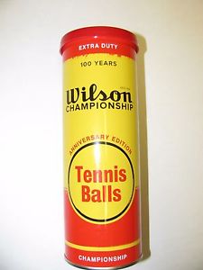 Wilson Championship 100 Years Metal Can with White Balls  NEW FREE USA SHIP