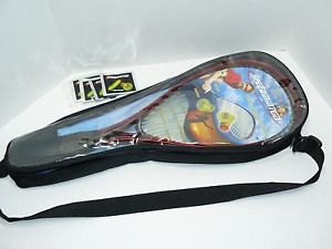 Speedminton Badminton Set 2 Rackets 4 New Speedlights in Case