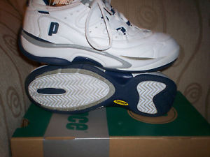 Prince Mens QT Scream Low Tennis Shoes Size 8.5 NIB White/Navy 8P210-115