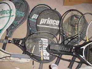 Used Old PRINCE Tennis Racquets