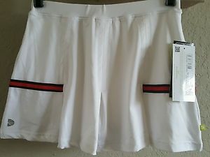 PURE LIME WHITE COLOR  WITH BLACK/RED STRIPE ATHLETIC TENNISE  SKORT SIZE  XS