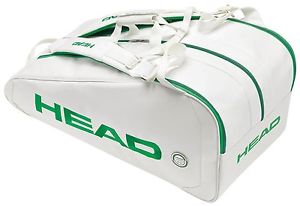 HEAD WHITE MONSTERCOMBI tennis racquet bag - fits up to 12 rackets - Reg $130