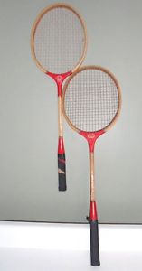 * SET of Vintage Badminton RACQUETS by RED RIBBON Kun Narv