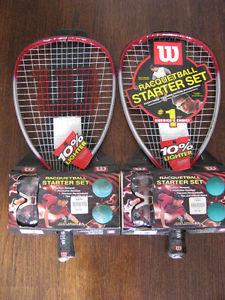 Wilson Racquetball Racquets Eyewear 2 Balls per Raquet Brand New from Calif