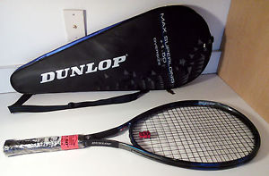 New Dunlop Max SuperLong +1.50 Oversize Tennis Racquet 4 1/2" & Case/Bonus Balls