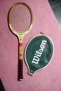 Vintagr WILSON crest  WOOD TENNIS RACQUET RACKET VERY NICE with case NR