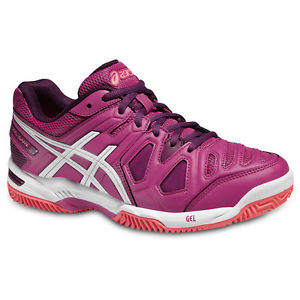 Asics Mujer Zapatillas de tenis juego de Gel 5 Clay fucsia/blanco