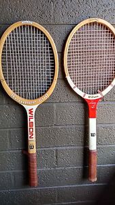 Wilson Flight Jack Kramer & Kramer Cup Vintage Wood Tennis Rackets 4 1/2