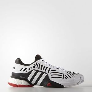 Adidas Barricade 2016 Boost X Y3 Men's Tennis Shoes Black/White/Red - Reg $160