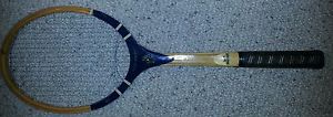 VTG SLAZENGER  WOOD *BLUE KNIGHT  TENNIS RACQUET WITH WOOD PRESS/MADE IN JAPAN