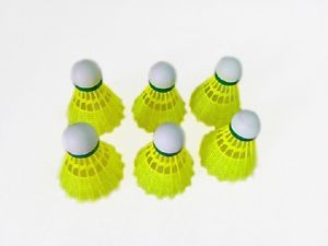 NEW YONEX-MAVIS 350 BADMINTON NYLON YELLOW SHUTTELCOCK - PACK OF 6PCS.