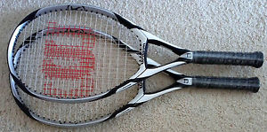 (2) BRAND NEW WILSON (K) THREE KFACTOR Tennis Racquets 4 3/8