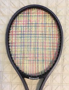VINTAGE 80's BROWNING 700G HONEYCOMB DESIGN GRAPHITE TENNIS RACKET 4 1/2 USA