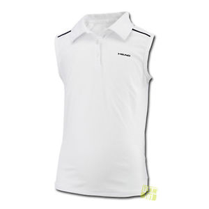 Head Niñas Camiseta de tenis Chambers JR Sin mangas Camiseta blanca / negro