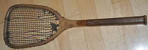 ANTIQUE SPALDING TENNIS RACQUET FLAT TOP WINDERMERE MODEL 13 oz