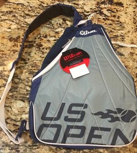 New Wilson US Open Nylon Backpack Bag Sling Shoulder Strap Pack Racquet Blue