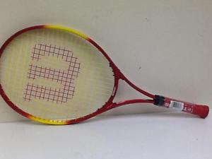 Wilson Kids Starter Kit Tennis Racquet Red and Yellow 3 7/8 Grip
