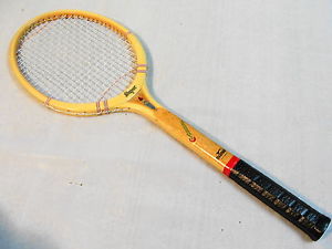 VTG Slazenger Super Wood Tennis Racquet 4 1/2 Medium Olympic Torch Logo nice