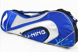 Li-Ning blue Badminton Racket Equipment Bag Racquet Sports Storage Triple bags