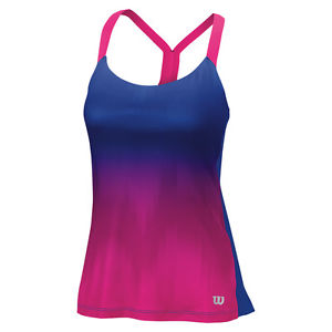 Wilson Camiseta Damas Tennis Late Verano Ikat Estampado azul/fucsia