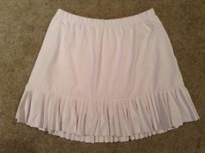 LOVELY TAIL TECH TENNIS WHITE PLEATED HEM TENNIS SKIRT SKORT SZ SMALL